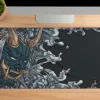 etsy103dikdortgen1 Smoke Fang Gaming oyuncu Mousepad Kaydırmaz Kauçuk Dikişli Kenar 80x30 cm Mousepad