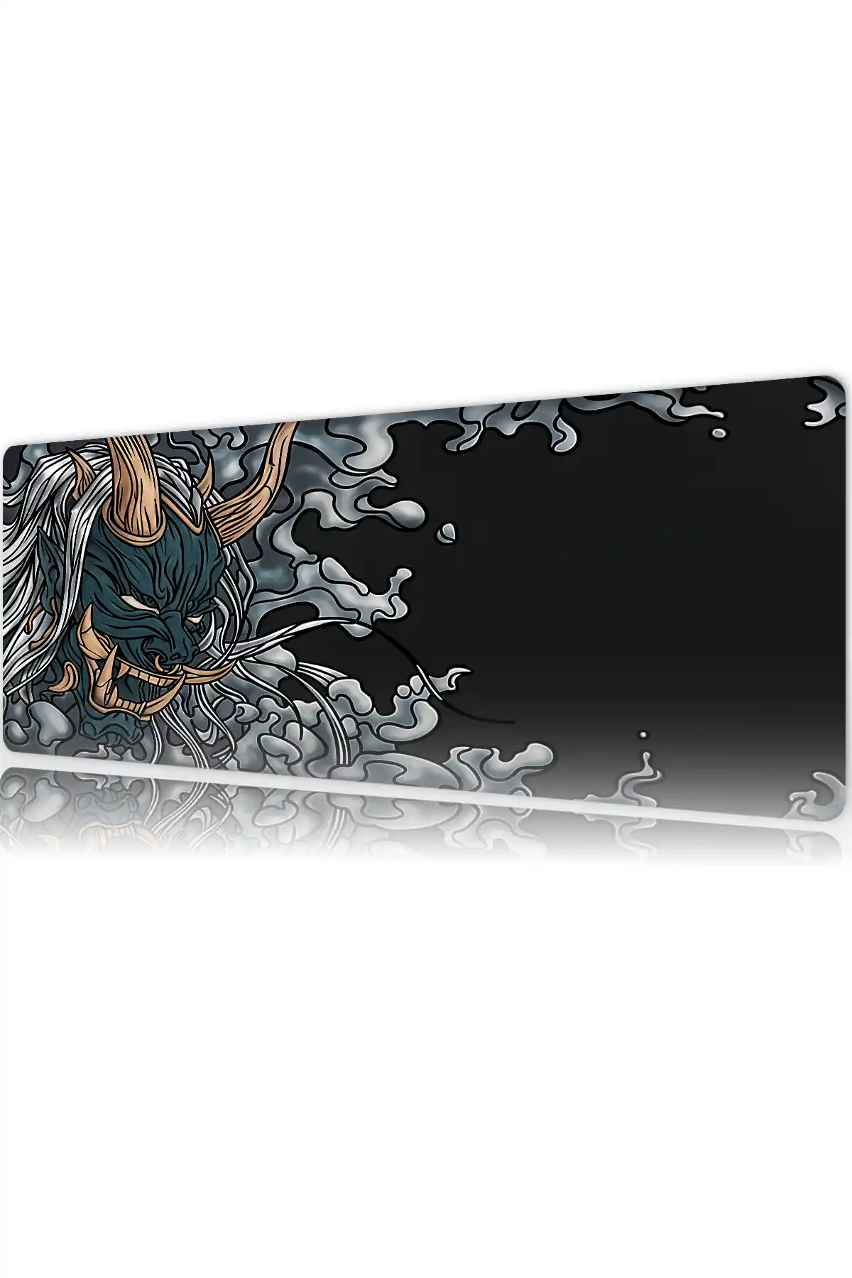 etsy103dikdortgen5 Smoke Fang Gaming oyuncu Mousepad Kaydırmaz Kauçuk Dikişli Kenar 80x30 cm Mousepad