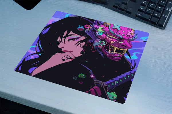 Candy Demon Gaming oyuncu Mouse pad Kaydırmaz Kauçuk Dikişli Kenar 40X30 cm