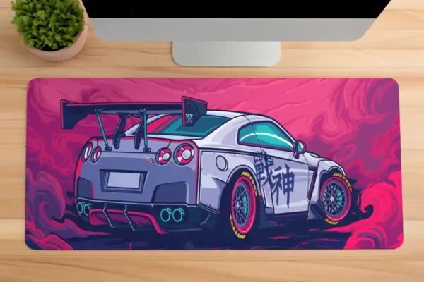 Araba Modelleri Gaming oyuncu Mousepad Kaydırmaz Kauçuk Dikişli Kenar 70x30 cm Mousepad