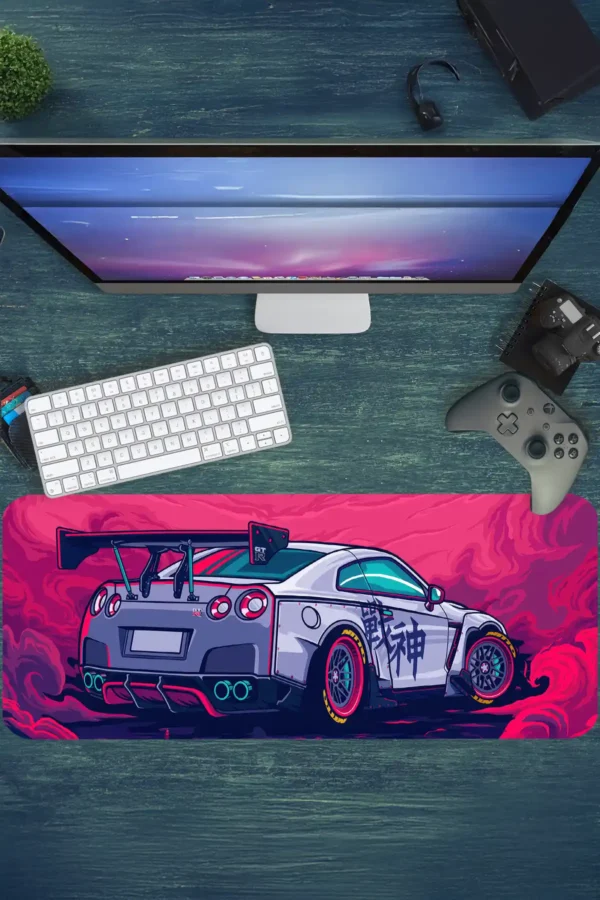 Araba Modelleri Gaming oyuncu Mousepad Kaydırmaz Kauçuk Dikişli Kenar 70x30 cm Mousepad