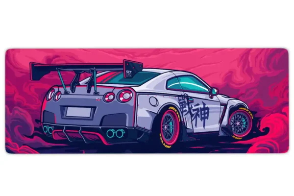 Araba Modelleri Gaming oyuncu Mousepad Kaydırmaz Kauçuk Dikişli Kenar 70x30 cm Mousepad