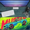 Araba Modelleri Gaming oyuncu Mousepad Kaydırmaz Kauçuk Dikişli Kenar 70x30 cm Mousepad