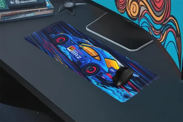 Araba Modelleri Gaming oyuncu Mousepad Kaydırmaz Kauçuk Dikişli Kenar 70x30 cm Mousepad
