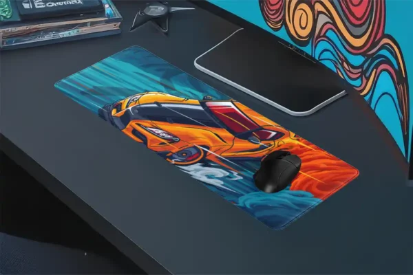 etsy113dikdortgen4 Araba Modelleri Gaming oyuncu Mousepad Kaydırmaz Kauçuk Dikişli Kenar 80x30 cm Mousepad