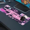 etsy114dikdortgen4 Kawaii Blaster Gaming oyuncu Mousepad Kaydırmaz Kauçuk Dikişli Kenar 80X30 cm Mousepad