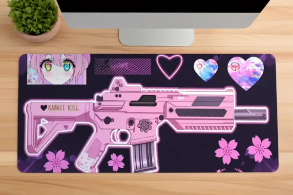 Kawaii Kill Gaming oyuncu Mousepad Kaydırmaz Kauçuk Dikişli Kenar 80x30 cm Mousepad