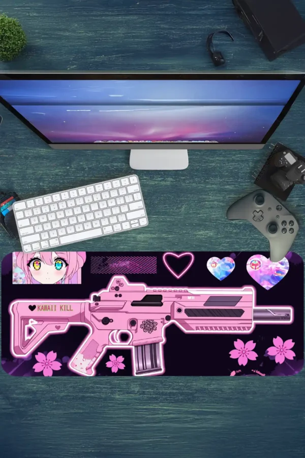 Kawaii Kill Gaming oyuncu Mousepad Kaydırmaz Kauçuk Dikişli Kenar 80x30 cm Mousepad
