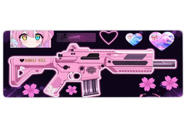 Kawaii Kill Gaming oyuncu Mousepad Kaydırmaz Kauçuk Dikişli Kenar 80x30 cm Mousepad