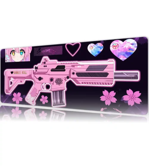 etsy115dikdortgen5 Kawaii Kill Gaming oyuncu Mousepad Kaydırmaz Kauçuk Dikişli Kenar 80x30 cm Mousepad