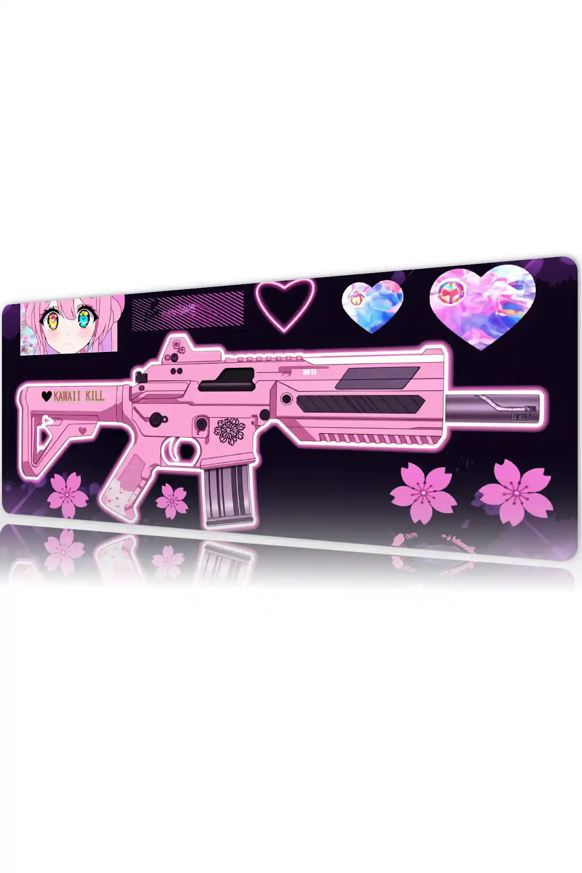 Kawaii Kill Gaming oyuncu Mousepad Kaydırmaz Kauçuk Dikişli Kenar 80x30 cm Mousepad