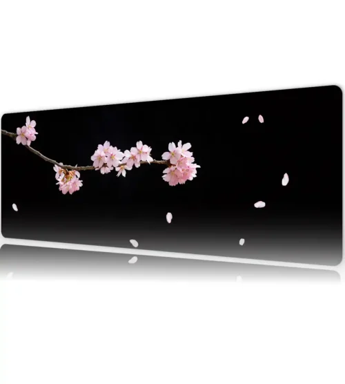 Sakura Grace Gaming oyuncu Mousepad Kaydırmaz Kauçuk Dikişli Kenar 80x30 cm Mousepad
