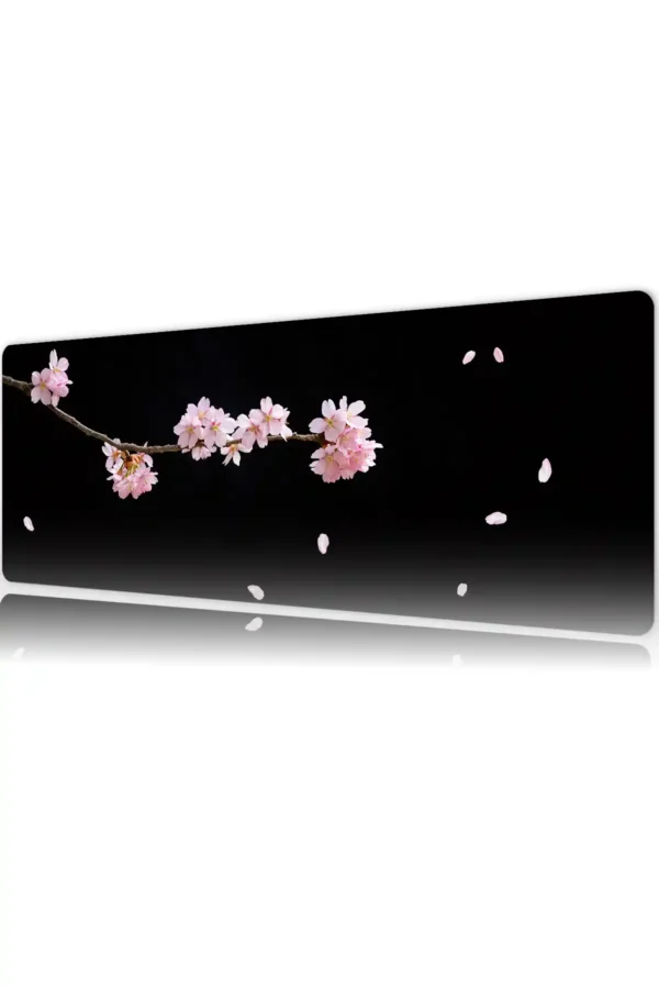 Sakura Grace Gaming oyuncu Mousepad Kaydırmaz Kauçuk Dikişli Kenar 70x30 cm Mousepad