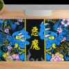Hands of the Oni Blue Gaming oyuncu Mousepad Kaydırmaz Kauçuk Dikişli Kenar 90×40 cm Mousepad