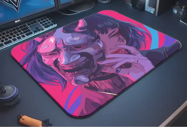 Onryō Gaming oyuncu Mouse pad Kaydırmaz Kauçuk Dikişli Kenar 480X400X4 Mm