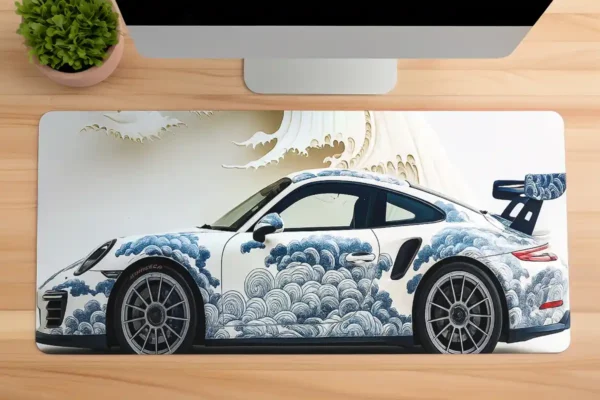 etsy129dikdortgen1 Araba Modelleri Gaming oyuncu Mousepad Kaydırmaz Kauçuk Dikişli Kenar 80x30 cm Mousepad