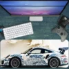 etsy129dikdortgen2 Araba Modelleri Gaming oyuncu Mousepad Kaydırmaz Kauçuk Dikişli Kenar 80x30 cm Mousepad