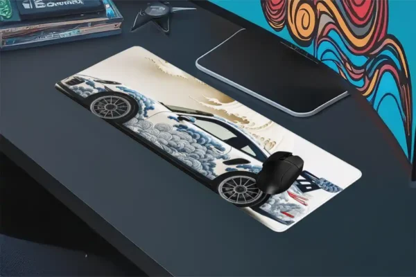 etsy129dikdortgen4 Araba Modelleri Gaming oyuncu Mousepad Kaydırmaz Kauçuk Dikişli Kenar 80x30 cm Mousepad