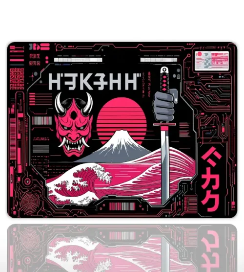 Red Surge Gaming oyuncu Mouse pad Kaydırmaz Kauçuk Dikişli Kenar 480X400X4 Mm