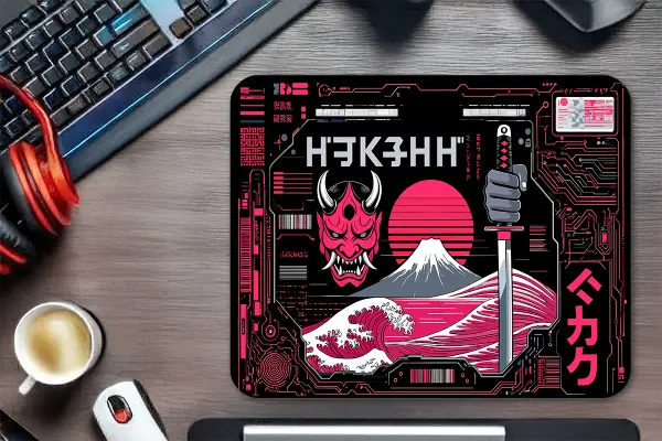 Red Surge Gaming oyuncu Mouse pad Kaydırmaz Kauçuk Dikişli Kenar 480X400X4 Mm