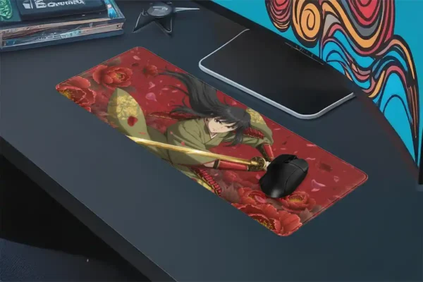 Hanami Duel Gaming oyuncu Mousepad Kaydırmaz Kauçuk Dikişli Kenar 70x30 cm Mousepad