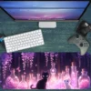 etsy133dikdortgen2 Potion Garden Cats Gaming oyuncu Mousepad Kaydırmaz Kauçuk Dikişli Kenar 90×40 cm Mousepad