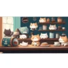 etsy139dikdortgen3 Cat Café Gaming oyuncu Mousepad Kaydırmaz Kauçuk Dikişli Kenar 80x30 cm Mousepad