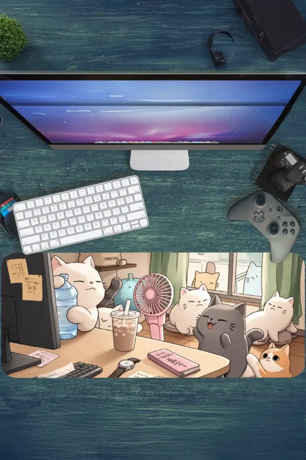 etsy142dikdortgen2 Lazy Afternoon Gaming oyuncu Mousepad Kaydırmaz Kauçuk Dikişli Kenar 80x30 cm Mousepad
