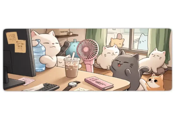 etsy142dikdortgen3 Lazy Afternoon Gaming oyuncu Mousepad Kaydırmaz Kauçuk Dikişli Kenar 80x30 cm Mousepad