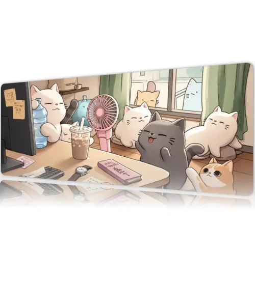 etsy142dikdortgen5 Lazy Afternoon Gaming oyuncu Mousepad Kaydırmaz Kauçuk Dikişli Kenar 80x30 cm Mousepad
