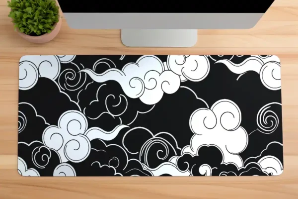 Silent Clouds Gaming oyuncu Mousepad Kaydırmaz Kauçuk Dikişli Kenar 90×40 cm Mousepad