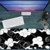Silent Clouds Gaming oyuncu Mousepad Kaydırmaz Kauçuk Dikişli Kenar 90×40 cm Mousepad