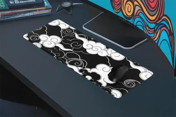 Silent Clouds Gaming oyuncu Mousepad Kaydırmaz Kauçuk Dikişli Kenar 90×40 cm Mousepad