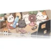 etsy144dikdortgen5 Lazy Whiskers Gaming oyuncu Mousepad Kaydırmaz Kauçuk Dikişli Kenar 80x30 cm Mousepad