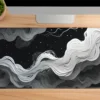 Lunar Waves Gaming oyuncu Mousepad Kaydırmaz Kauçuk Dikişli Kenar 80x30 cm Mousepad