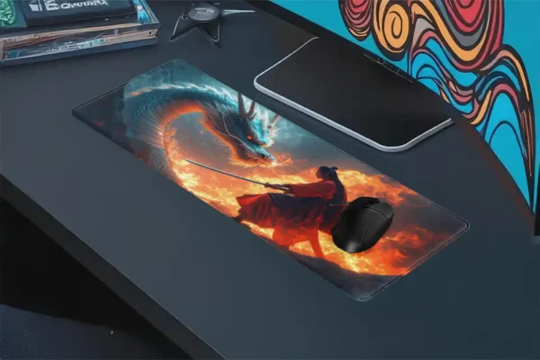 etsy147dikdortgen4 Dragon’s Pact Gaming oyuncu Mousepad Kaydırmaz Kauçuk Dikişli Kenar 80x30 cm Mousepad