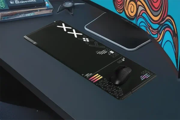 Pixel Void Gaming oyuncu Mousepad Kaydırmaz Kauçuk Dikişli Kenar 80x30 cm Mousepad