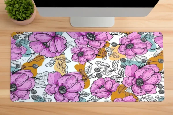 Pink Energy Gaming oyuncu Mousepad Kaydırmaz Kauçuk Dikişli Kenar 70x30 cm Mousepad