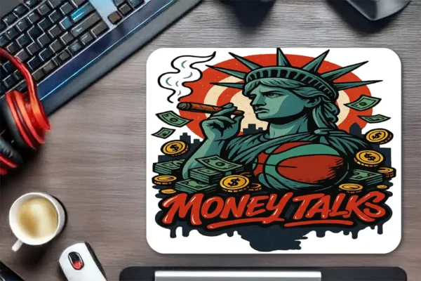 Liberty Hustle Gaming oyuncu Mousepad Kaydırmaz Kauçuk Dikişli Kenar 48x40 cm Mousepad