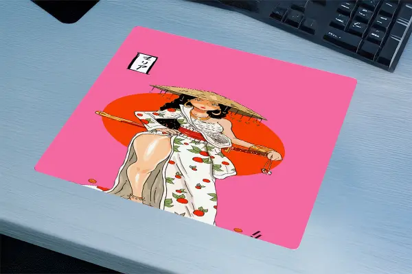 Sakura Blade Gaming oyuncu Mouse pad Kaydırmaz Kauçuk Dikişli Kenar 40x30 cm