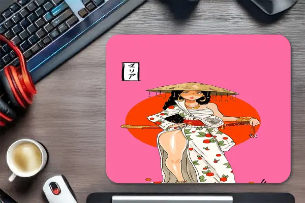 Sakura Blade Gaming oyuncu Mouse pad Kaydırmaz Kauçuk Dikişli Kenar 40x30 cm