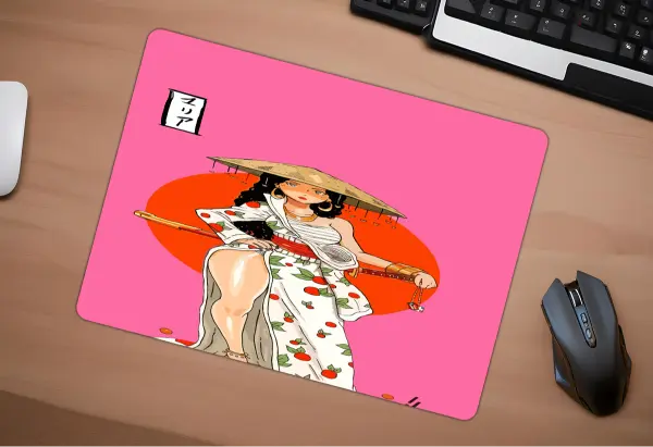 Sakura Blade Gaming oyuncu Mouse pad Kaydırmaz Kauçuk Dikişli Kenar 40x30 cm