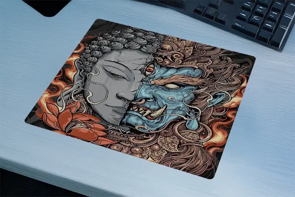 Zenith of Duality Gaming oyuncu Mouse pad Kaydırmaz Kauçuk Dikişli Kenar 40x30 cm