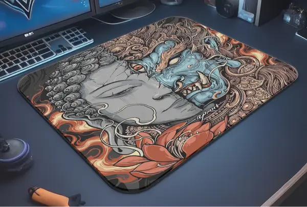 Zenith of Duality Gaming oyuncu Mouse pad Kaydırmaz Kauçuk Dikişli Kenar 40x30 cm