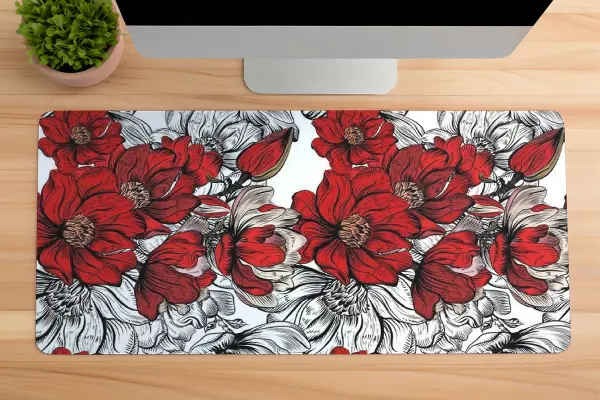 Scarlet Grace Gaming oyuncu Mousepad Kaydırmaz Kauçuk Dikişli Kenar 80x30 cm Mousepad