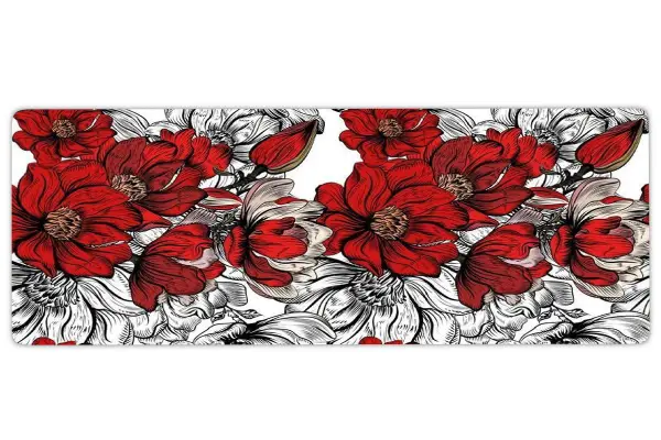 Scarlet Grace Gaming oyuncu Mousepad Kaydırmaz Kauçuk Dikişli Kenar 80x30 cm Mousepad