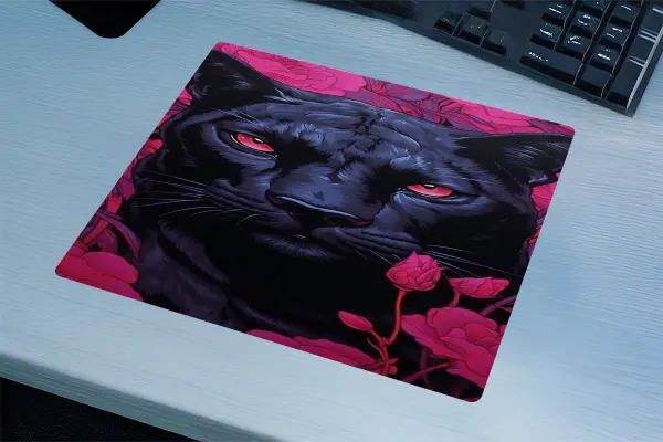 Obsidian Bloom Gaming oyuncu Mouse pad Kaydırmaz Kauçuk Dikişli Kenar 40x30 cm