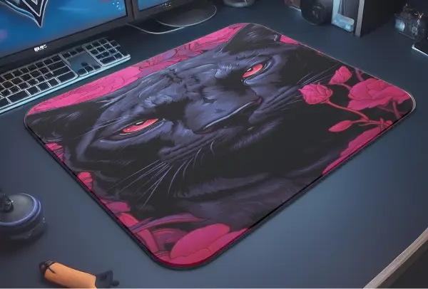 Obsidian Bloom Gaming oyuncu Mouse pad Kaydırmaz Kauçuk Dikişli Kenar 40x30 cm