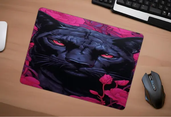 Obsidian Bloom Gaming oyuncu Mouse pad Kaydırmaz Kauçuk Dikişli Kenar 40x30 cm