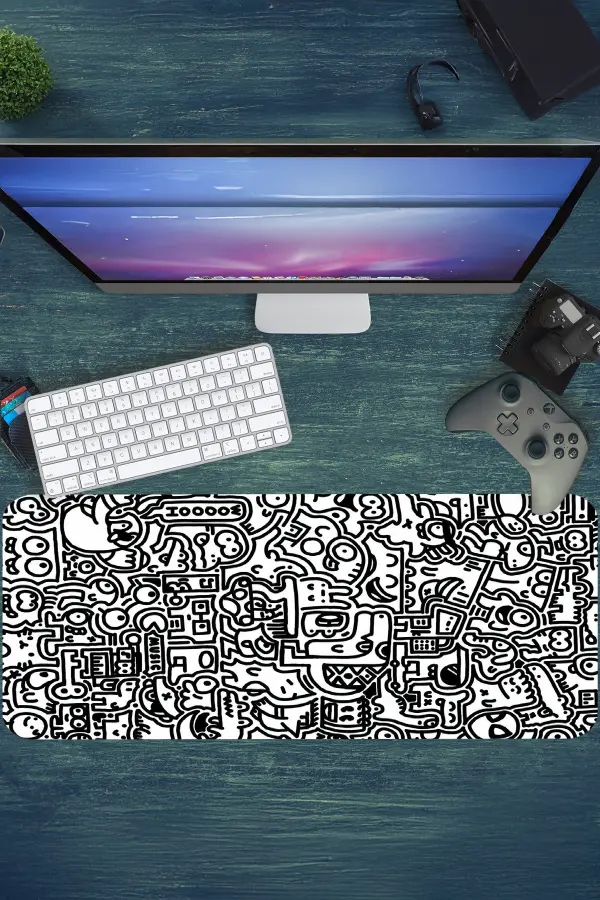 etsy157dikdortgen2 Urban Maze Gaming oyuncu Mousepad Kaydırmaz Kauçuk Dikişli Kenar 80x30 cm Mousepad